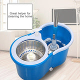360 Rolling Magic Floor Spin Mop Hands-free Spin Mop Bucket Set Foot Pedal Rotating Floor Mop with 2 Microfiber Mop Heads