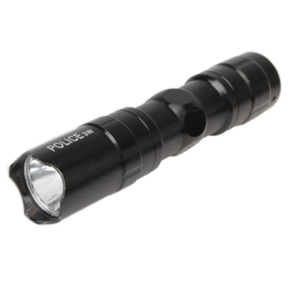 LED Mini Torch Flashlight Light Lamp Handy Police Torch LED Light Portable Waterproof for Outdoor Camping Black