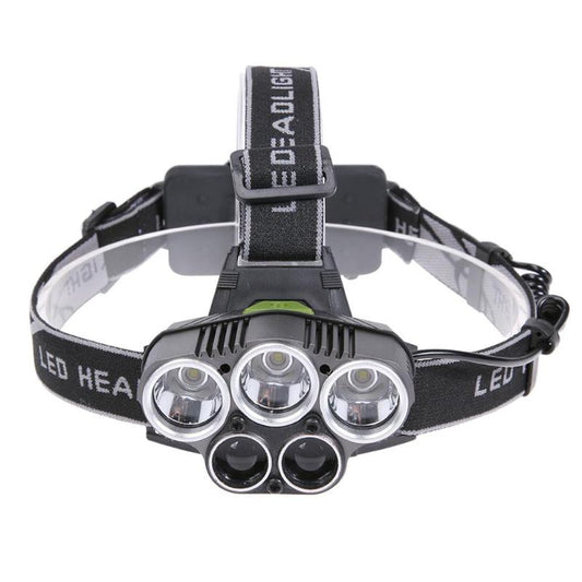 5LED T6 Headlamp 3T6 +2LST USB Charge Battery LED Headlight Head Lamp lighting Light Flashlight Torch Lantern White Light