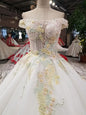 SSYFashion 2018 New High-end Wedding Dress The Bride Married Luxury Lace Appliques Beading Boat Neck Court Train Wedding Gown