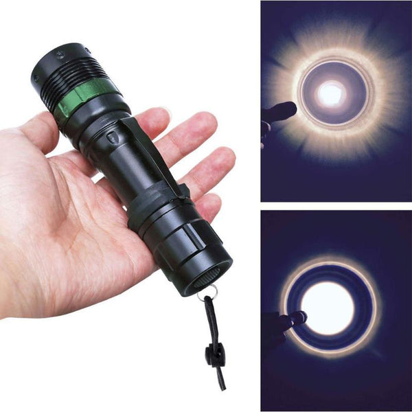 Portable Flashlight Zoomable Flashlight Torch 3500 LM 3 Modes XML T6 LED Rechargeable A linternas frontales cabeza