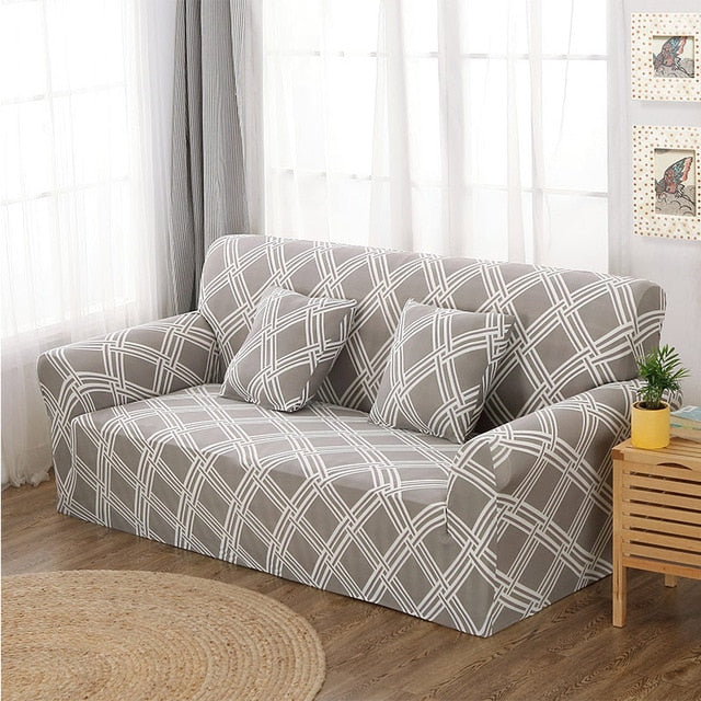 Stretch Slipcovers Sectional Elastic Stretch Sofa Cover for Living Room Couch Cover L shape Armchair Cover Single/Two/Three seat