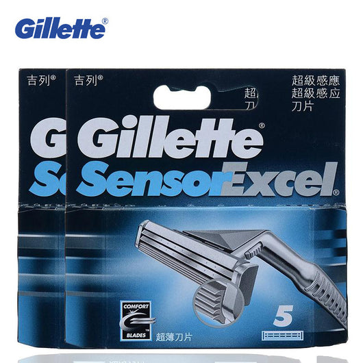 Gillette Sensor Excel Razor Blades (include 10 Blades) Shaving Razor Blades for Men Shaver Heads