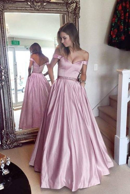 Women's Off Shoulder Wedding Evening Ball Gown Party Prom Bridesmaid Maxi Dress Bardot Cocktail Wedding Dress