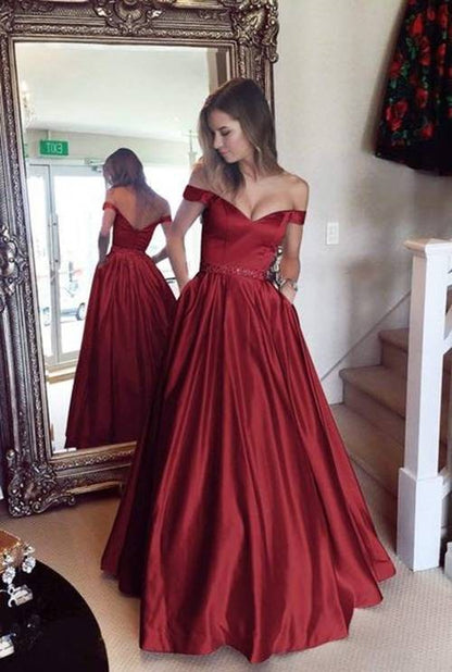 Women's Off Shoulder Wedding Evening Ball Gown Party Prom Bridesmaid Maxi Dress Bardot Cocktail Wedding Dress