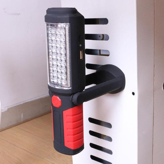 Portable COB LED Magnetic Folding Working Inspection light with Hanging Hook Power Bank for Outdoors Camping Flashlight Torch