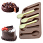 Silicone Chocolate Mold 1PC 6 Holes Spoon Shape Fondant Molds Cake Decorating Tools Soap Candy Cake Stencils forma de silicone