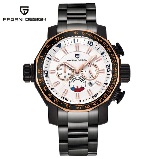 PAGANI DESIGN Men's Watch, Luxury Stainless Steel Band Waterproof Watch for Men Women, Chronograph Wristwatch