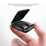 Bluetooth 5.0 Earphone True Wireless EarBuds IPX7 Waterproof Stereo Headset 2000mAh Power Bank Phone Charge For iPhone 6s 7 Sony