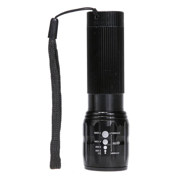3W 3 Mode Waterproof Retractable Flashlight Focus Torch Zoom Lamp Light
