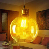 LED Pendant Light Clear Glass Global Lampshade Crystal Globe Ball Lighting Restaurant Hotel Bar Ceiling Suspension Lamp