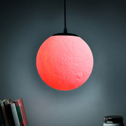 7 Colors Nordic Simple Restaurant Lamp Creative Retro Personality Bedroom Art Ball Moon Lanyard Pendant Lights