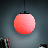 7 Colors Nordic Simple Restaurant Lamp Creative Retro Personality Bedroom Art Ball Moon Lanyard Pendant Lights