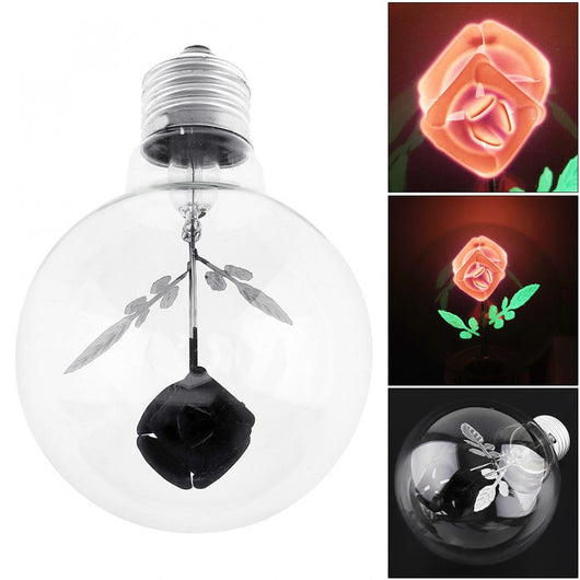 G80 E27 Dazzle Color Bubble-Rose Light Bulb 3D Decoration with 360 Degree Luminescence Angle for Bar/Restaurant/Home Night Light