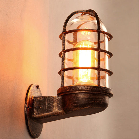 Retro Industrial Wall Light Iron Rustic Lamp Sconce Hallway Patio Lantern Indoor Lighting Bedroom Hallway Restaurant Decoration