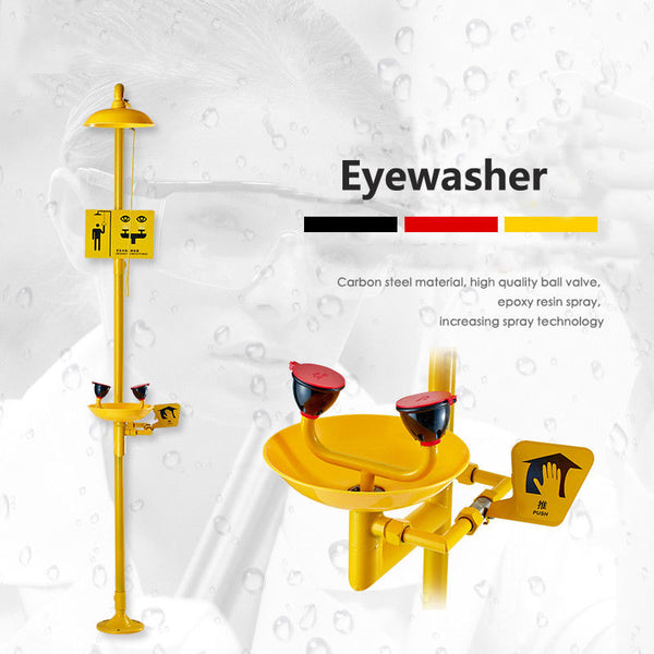 304 SS +ABS Coating Combination Shower Station and Eye Wash Eyewash Station
