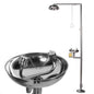 304 stainless steel shower eye wash standing type emergency spray device Face Wash Station