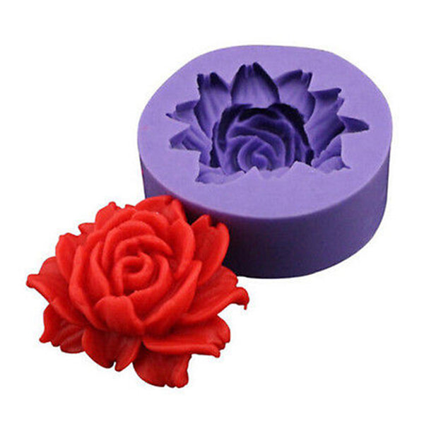 3.6*1.6cm Small Silicone Mold Rose Flower Mold Chocolate Candy Resin Clay Crafts Molds Sugarcraft Fondant Cake Decorating Tools