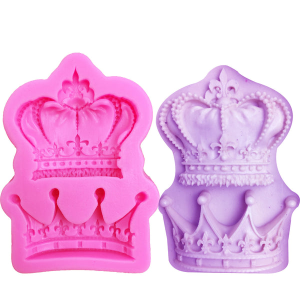 M0761 Royal crown silicone fandont mold Silica gel moulds crowns Chocolate molds candy mould wedding cake decorating tools