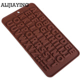 A187 cake decorating tools silicone chocolate mold letter and number fondant molds cookies bakeware tools