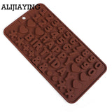 A187 cake decorating tools silicone chocolate mold letter and number fondant molds cookies bakeware tools