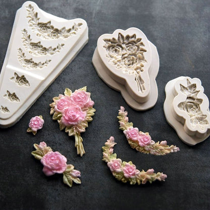 Soft candy silicone flower fondant mold cake decoration tool chocolate fondant mold kitchen cooking clay tool-D073/G207/G189