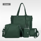 Dropshipping 4PCS Handbag Set Women PU Leather Shoulder Bag for women 2019 M435