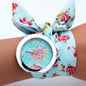 shsby design  Ladies flower cloth wristwatch fashion women dress watch high quality fabric watch sweet girls Bracelet  watch