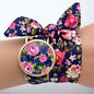 shsby design  Ladies flower cloth wristwatch fashion women dress watch high quality fabric watch sweet girls Bracelet  watch