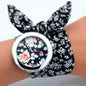 shsby design  Ladies flower cloth wristwatch fashion women dress watch high quality fabric watch sweet girls Bracelet  watch