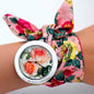 shsby design  Ladies flower cloth wristwatch fashion women dress watch high quality fabric watch sweet girls Bracelet  watch