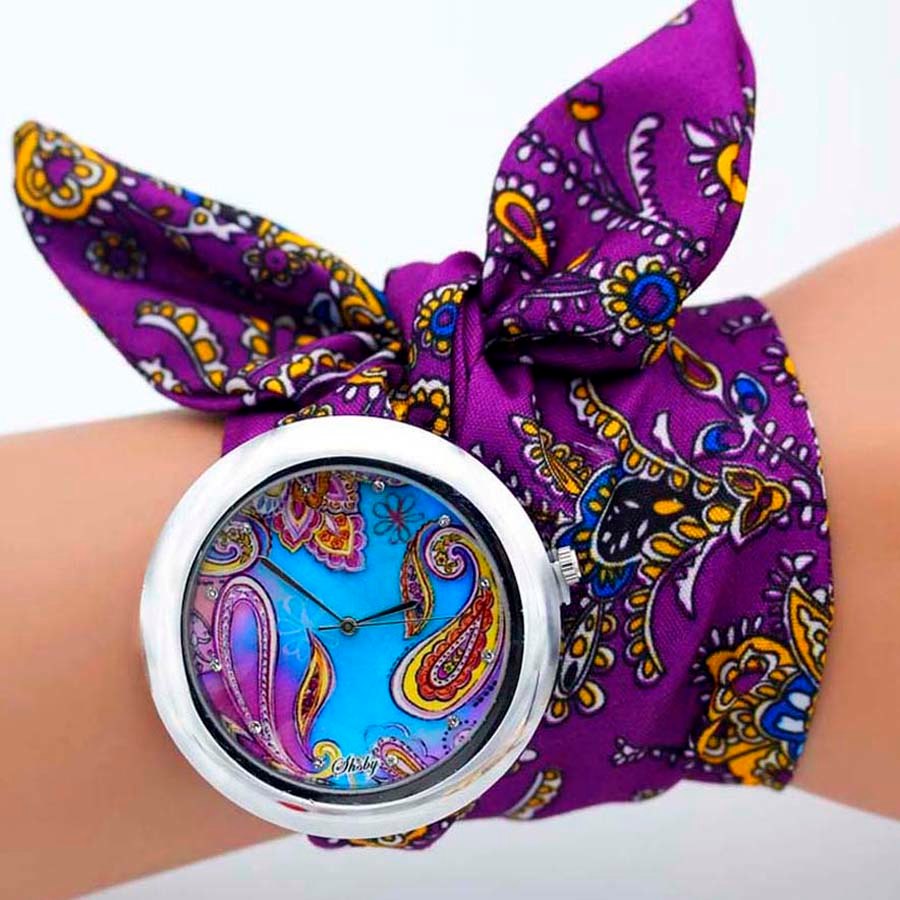 shsby design  Ladies flower cloth wristwatch fashion women dress watch high quality fabric watch sweet girls Bracelet  watch