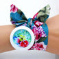 shsby new unique Ladies flower cloth wristwatch fashion women dress watch high quality fabric watch sweet girls Bracelet watch