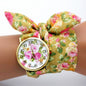 shsby new unique Ladies flower cloth wristwatch fashion women dress watch high quality fabric watch sweet girls Bracelet watch