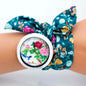 shsby new unique Ladies flower cloth wristwatch fashion women dress watch high quality fabric watch sweet girls Bracelet watch