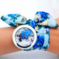 shsby new unique Ladies flower cloth wristwatch fashion women dress watch high quality fabric watch sweet girls Bracelet watch