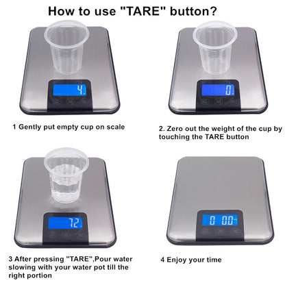 touch screen 15Kg 15000G 1G Slim Stainless Steel Lcd Digital Kitchen Food Diet Postal Scale Weight Balance