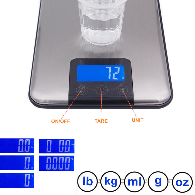 touch screen 15Kg 15000G 1G Slim Stainless Steel Lcd Digital Kitchen Food Diet Postal Scale Weight Balance