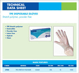 Disposable Glove TPE Stretch polymer Clear gloves 100/Box Excellent Quality CURBSIDE PICK UP AVAILABLE