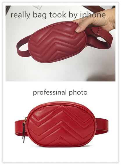 waist belt bag women rivets lions Fanny Pack bags luxury brand fashion velvet leather handbag red black beige 2018 hight quality