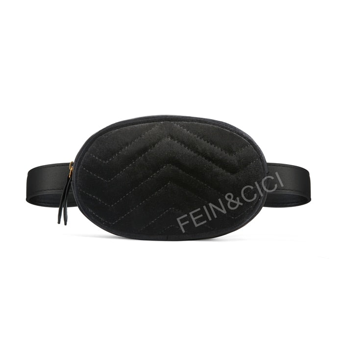 waist belt bag women rivets lions Fanny Pack bags luxury brand fashion velvet leather handbag red black beige 2018 hight quality