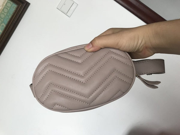 waist belt bag women rivets lions Fanny Pack bags luxury brand fashion velvet leather handbag red black beige 2018 hight quality