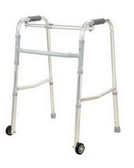 Folding Walker - One Touch Button with Wheel