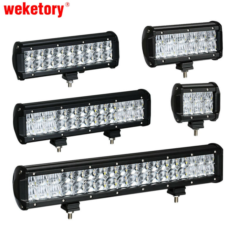 weketory 4 6.5 9.3 12 17 inch 30W 60W 90W 120W 180W 5D LED Work Light Bar for Tractor Boat OffRoad 4WD 4x4 Truck SUV ATV 12V 24v