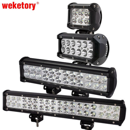 weketory 4 7 12 17 inch 18W 36W 72W 108W LED Work Light LED Bar Light for Motorcycle Tractor Boat Off Road 4WD 4x4 Truck SUV ATV