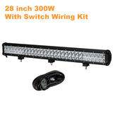 weketory 5D 20 22 28 inch 210W 240W 300W LED Work Light Bar for Tractor Boat OffRoad 4WD 4x4 Truck SUV ATV Combo Beam