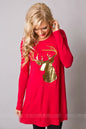 woman summertime Christmas The golden deer relaxation dress